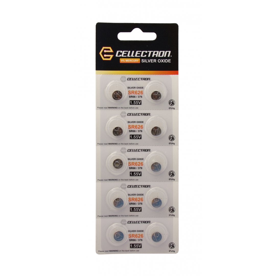 Energizer 377-376 SR626SW/SR626W Lot de 10 piles boutons sans mercure à  l'oxyde d'argent pour montre