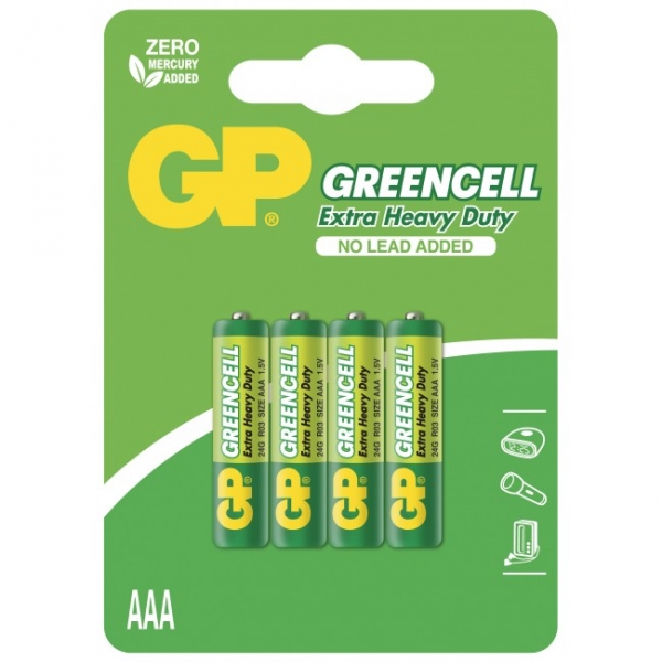 Blister de 4 piles AAA / R03 - 1,5V GP Battery