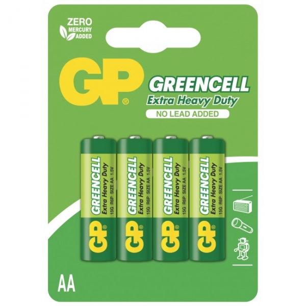 Blister de 4 piles AA / R6 - 1,5V GP Battery