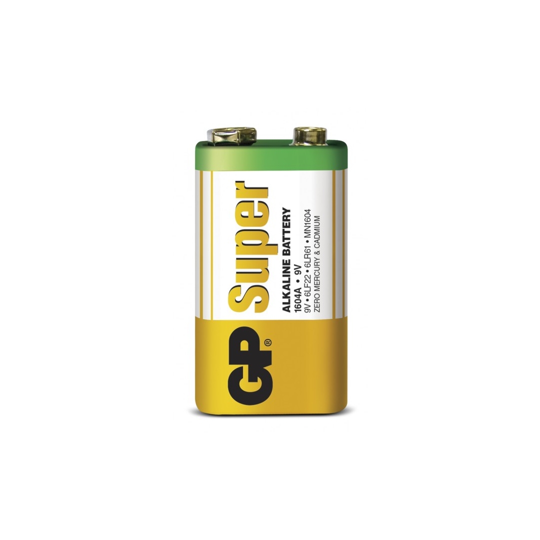 Pile carrée GP Batterie Super Alcaline 9V type 6LR61