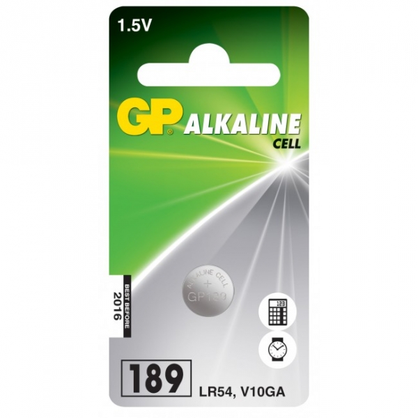 Blister de 1 pile GP 189 / LR54 / V10GA - 1,5V - GP Battery