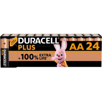 24 piles alcalines Duracell Basic LR6 AA (carton)