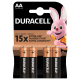 Duracell Duralock Basic C&B LR6 AA 4 x piles alcalines