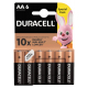 Duracell Basic Duralock LR6 AA x 6 piles alcalines