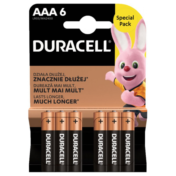Duracell Basic Duralock LR03 AAA x 6 piles alcalines