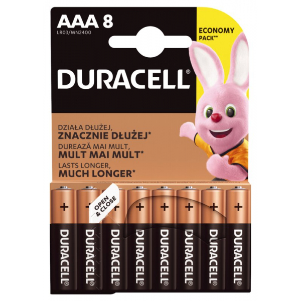 Duracell Duralock C&B LR03 AAA x 8 piles alcalines - PilesMoinsCher