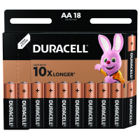 Duracell Basic LR6 AA x 18 piles alcalines