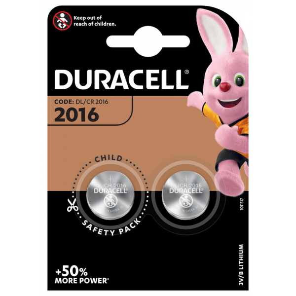 Duracell CR2016 lithium x 2 piles