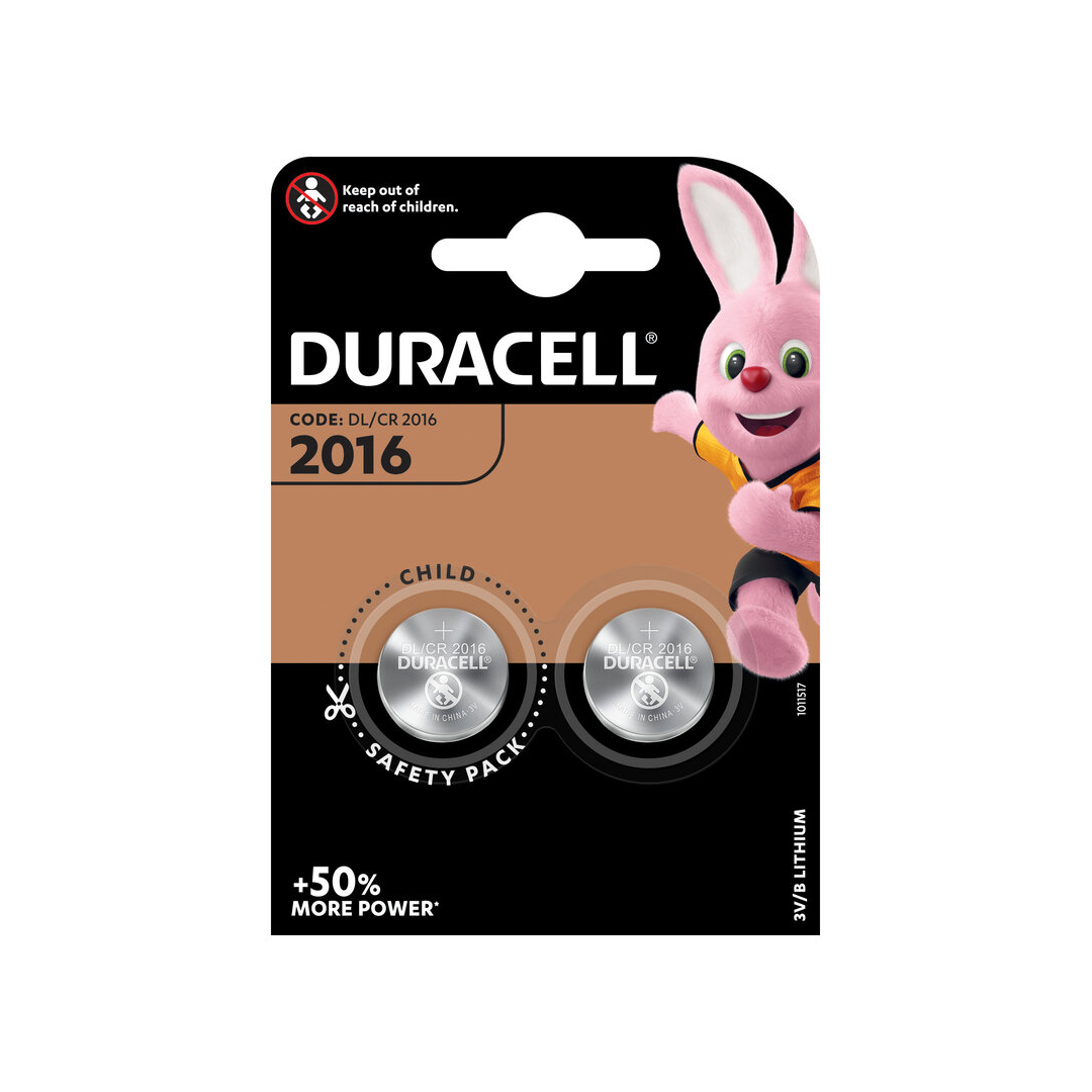Duracell CR2016 lithium x 2 piles - PilesMoinsCher
