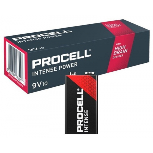 Duracell Procell INTENSE 6LR61/9V x 10 piles alcaline