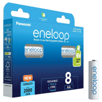 Panasonic Eneloop R6/AA 2000 mAh Ni-MH x 8 piles rechargeables (blister)