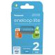 Panasonic Eneloop Lite NOUVEAU R6/AA 950mAh x 2 piles rechargeables (blister)