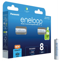 Panasonic Eneloop R03/AAA 800mAh x 8 piles rechargeables (blister)