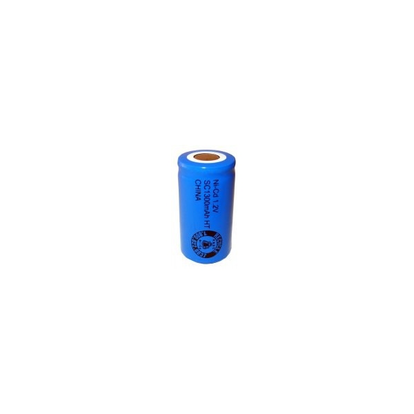 Pile NiCD Sub C 1300 mAh tête plate - 1,2V - Evergreen