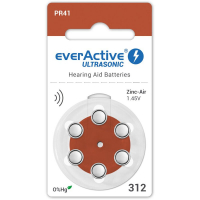 everActive ULTRASONIC 312 pour appareils auditifs x 6 piles