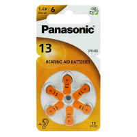 Panasonic 13 pour appareils auditifs x 6 piles