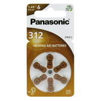 Panasonic 312 pour appareils auditifs x 6 piles
