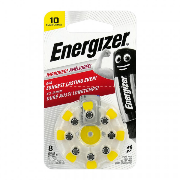 Energizer 10 pour appareils auditifs x 8 piles