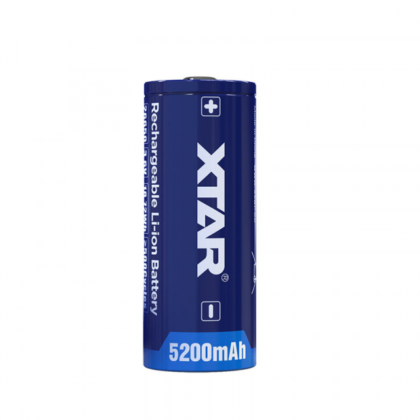 Batterie Xtar 26650 3,6 V Li-ion 5200 mAh avec protection BUTTON TOP