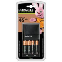 Duracell CEF27 chargeur de batterie + 2 x R6/AA 1300 mAh + 2 x R03/AAA 750 mAh