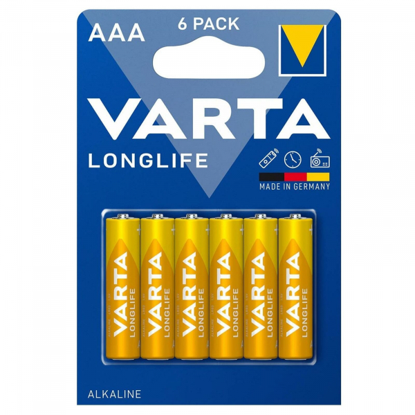Varta LONGLIFE LR03/AAA x 6 piles (blister)