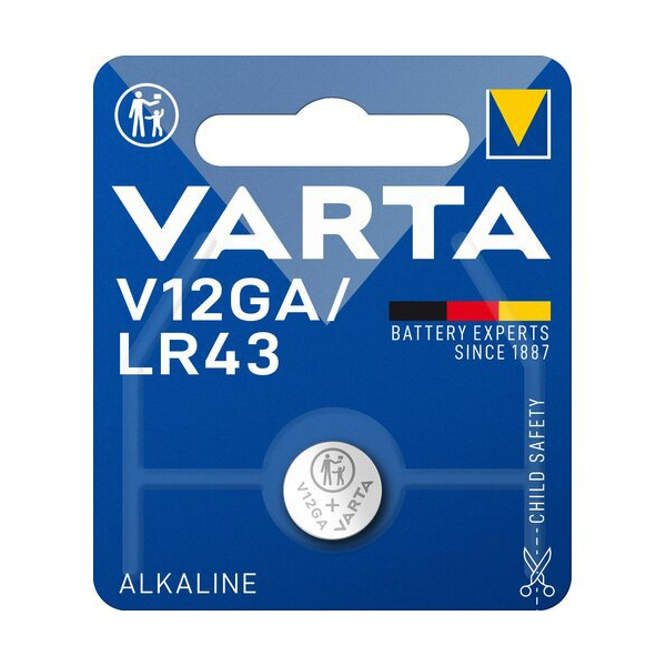 Varta AG12 alcaline X 1 pile (blister)