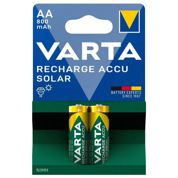 Varta SOLAR LR6/AA Ni-MH 800 mAh x 2 piles rechargeables