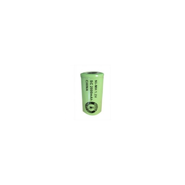 Pile NiMH Sub C 2000 mAh tête plate - 1,2V - Evergreen