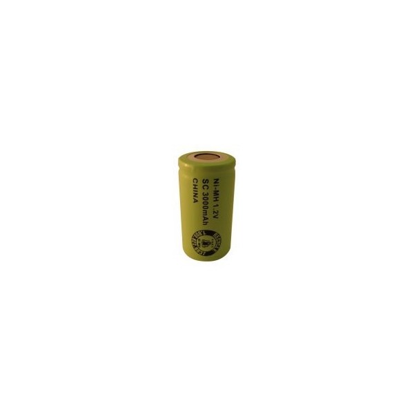 Pile NiMH Sub C 3000 mAh tête plate - 1,2V - Evergreen