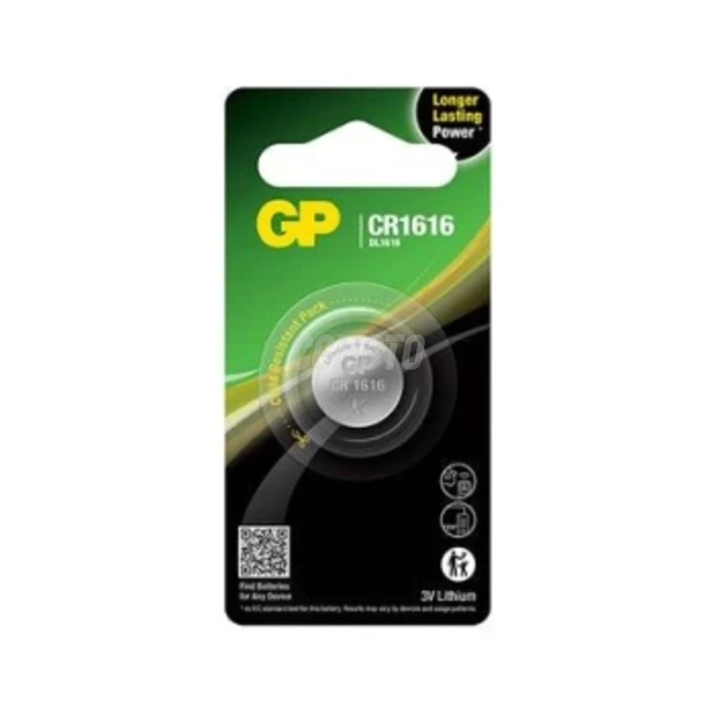 1 pile bouton lithium CR1616 3 V 
