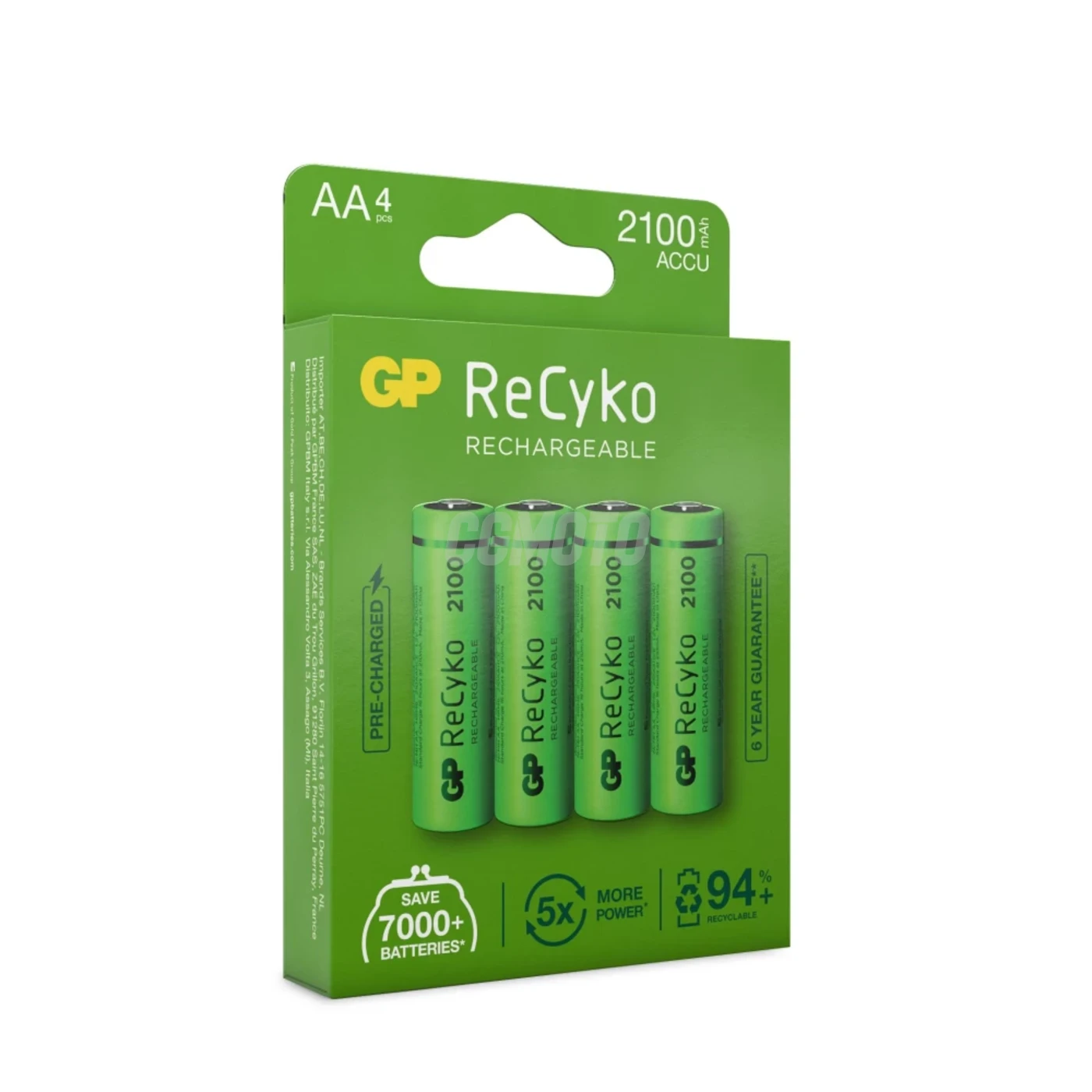 4 piles rechargeables NIMH AA 1,2 V Recyko 2100 mAh 4 piles rechargeables NIMH AA 1,2 V Recyko 2100 mAh