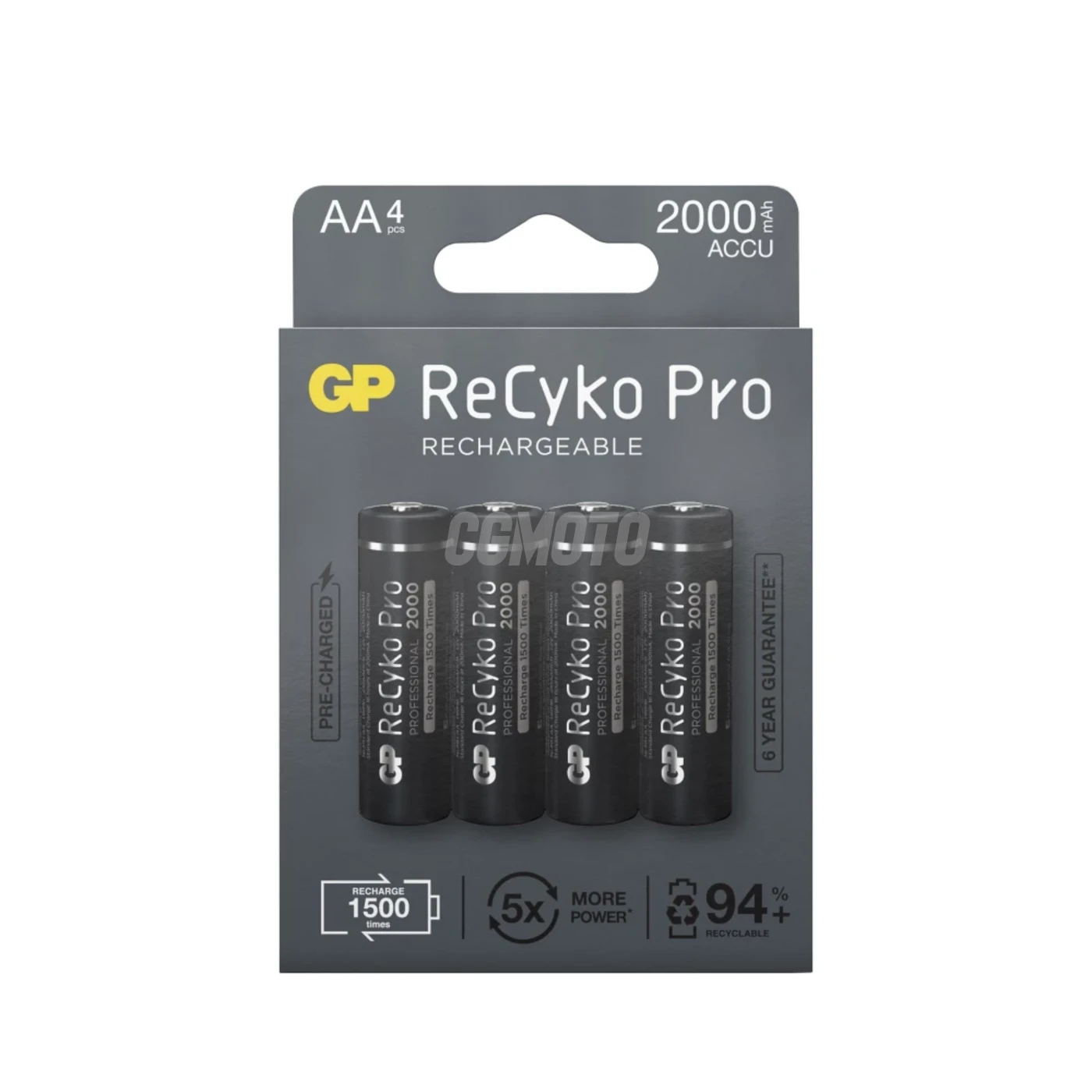 4 piles rechargeables NIMH AA 1,2 V Recyko Pro 2000 mAh 4 piles rechargeables NIMH AA 1,2 V Recyko Pro 2000 mAh