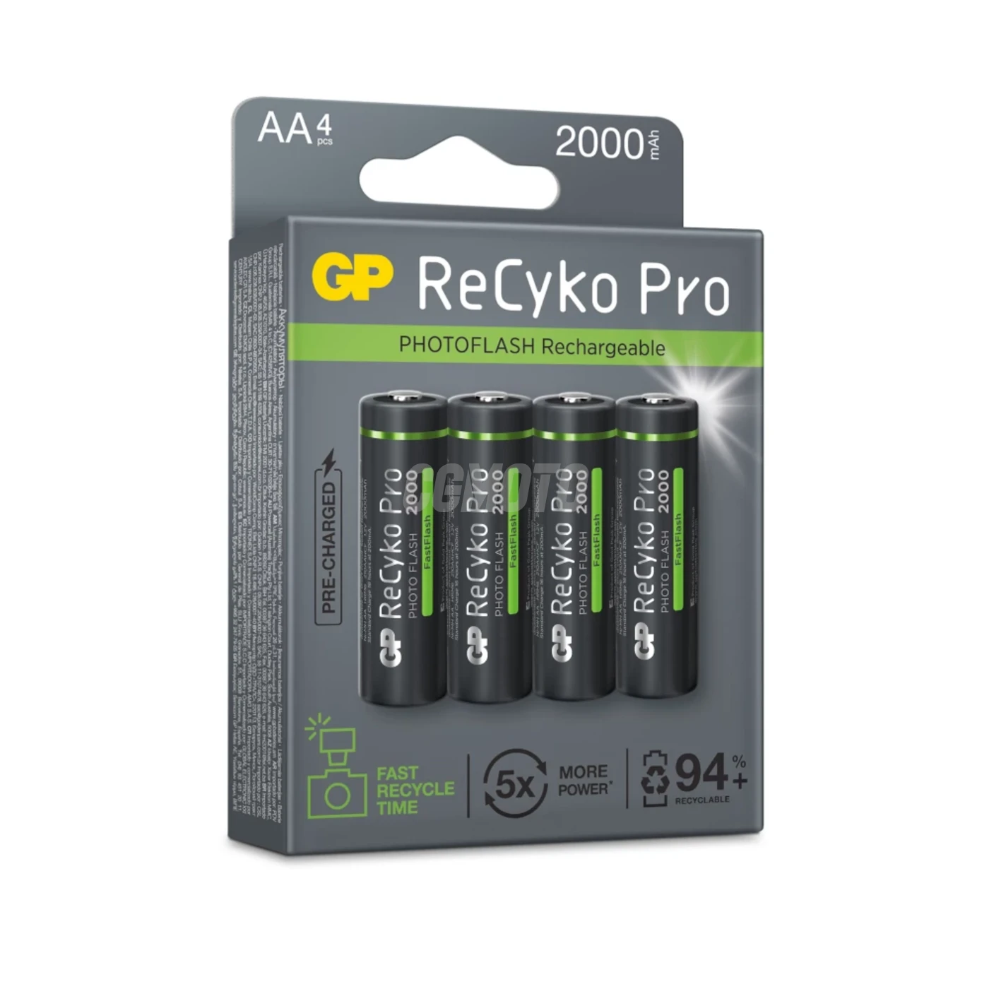 4 piles rechargeables NIMH Photoflash AA 1,2 V Recyko Pro 2000 mAh 4 piles rechargeables NIMH Photoflash AA 1,2 V Recyko Pro 2000 mAh