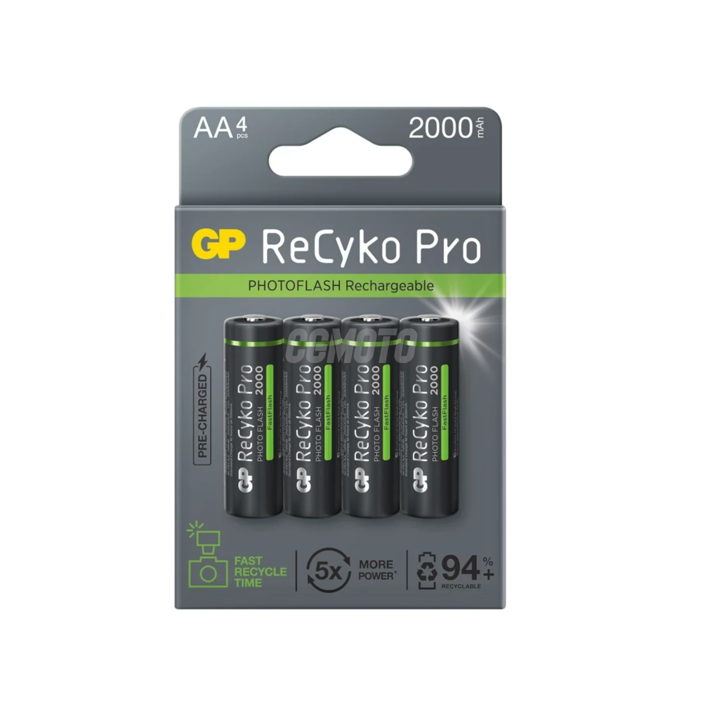 4 piles rechargeables NIMH Photoflash AA 1,2 V Recyko Pro 2000 mAh 4 piles rechargeables NIMH Photoflash AA 1,2 V Recyko Pro 2000 mAh
