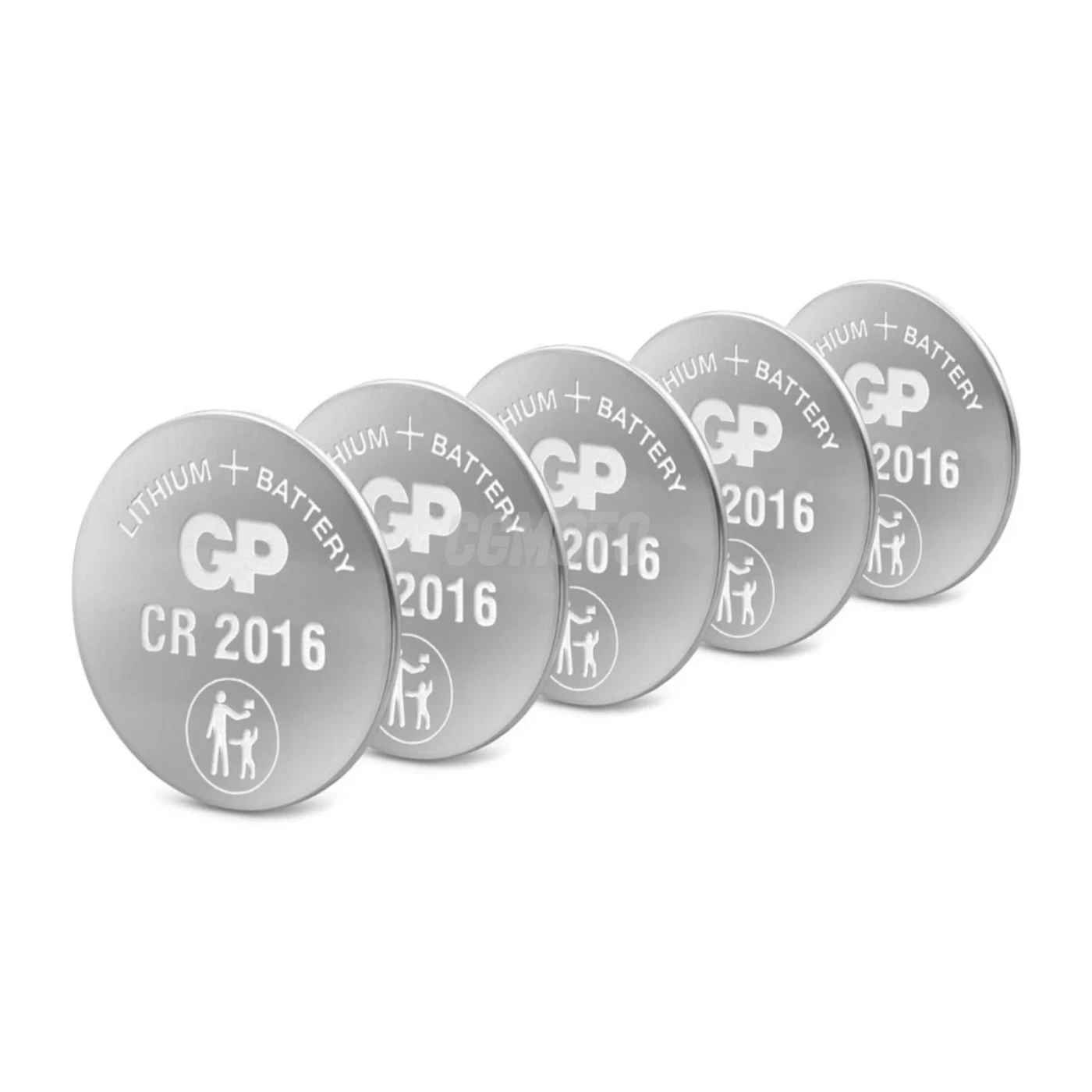 5 piles bouton lithium CR2016 3 V 