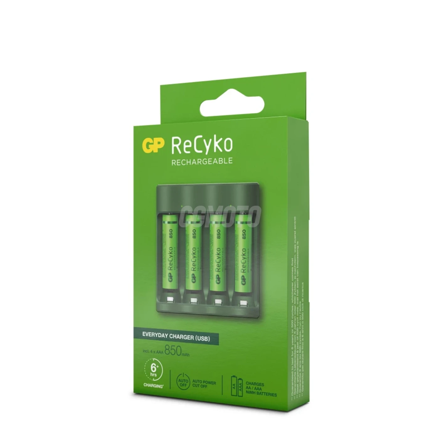 Chargeur 6 heures GP B421 (USB) + 4 accus AAA 850 mAh