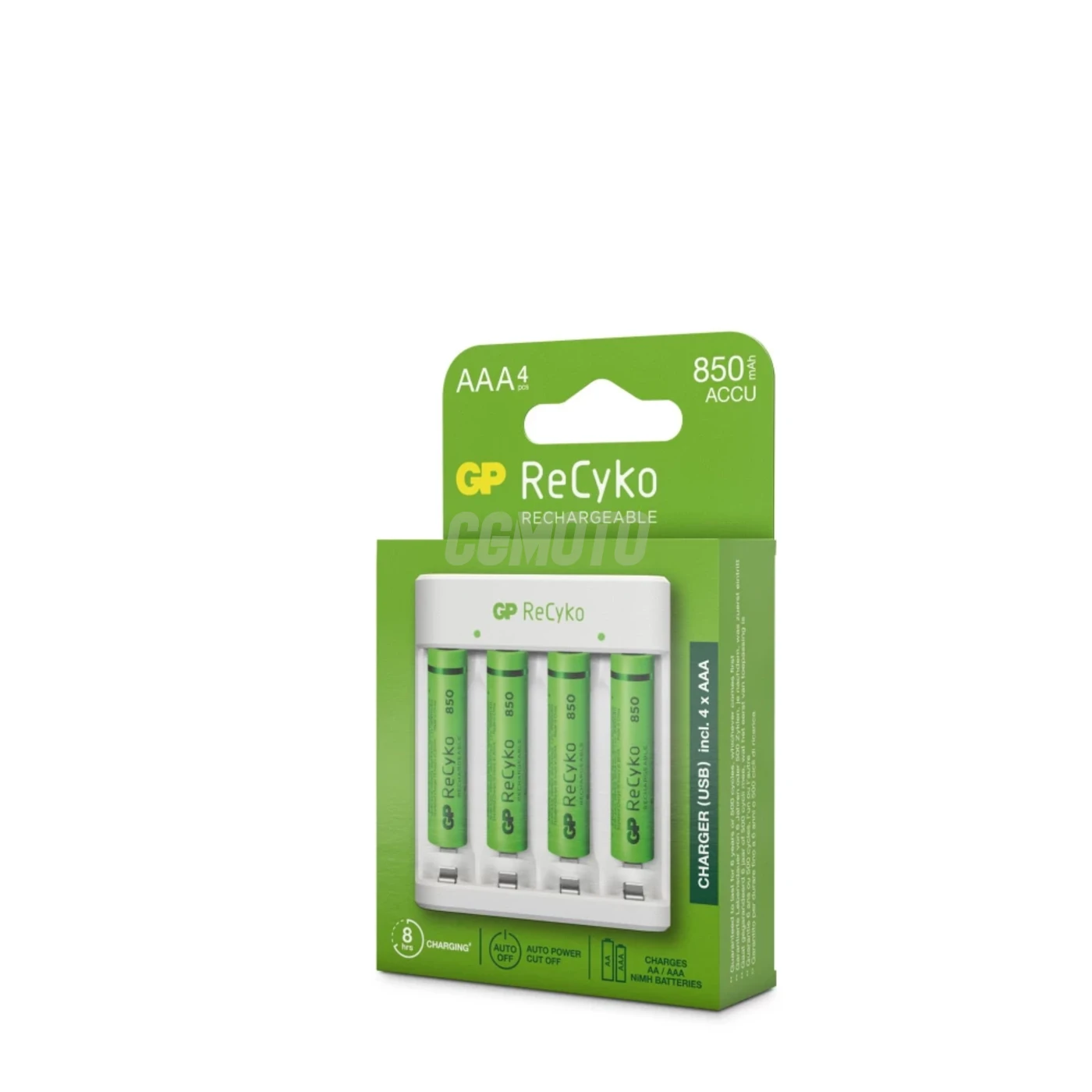 Chargeur classique GP E411 + 4 accus AAA 800 mAh