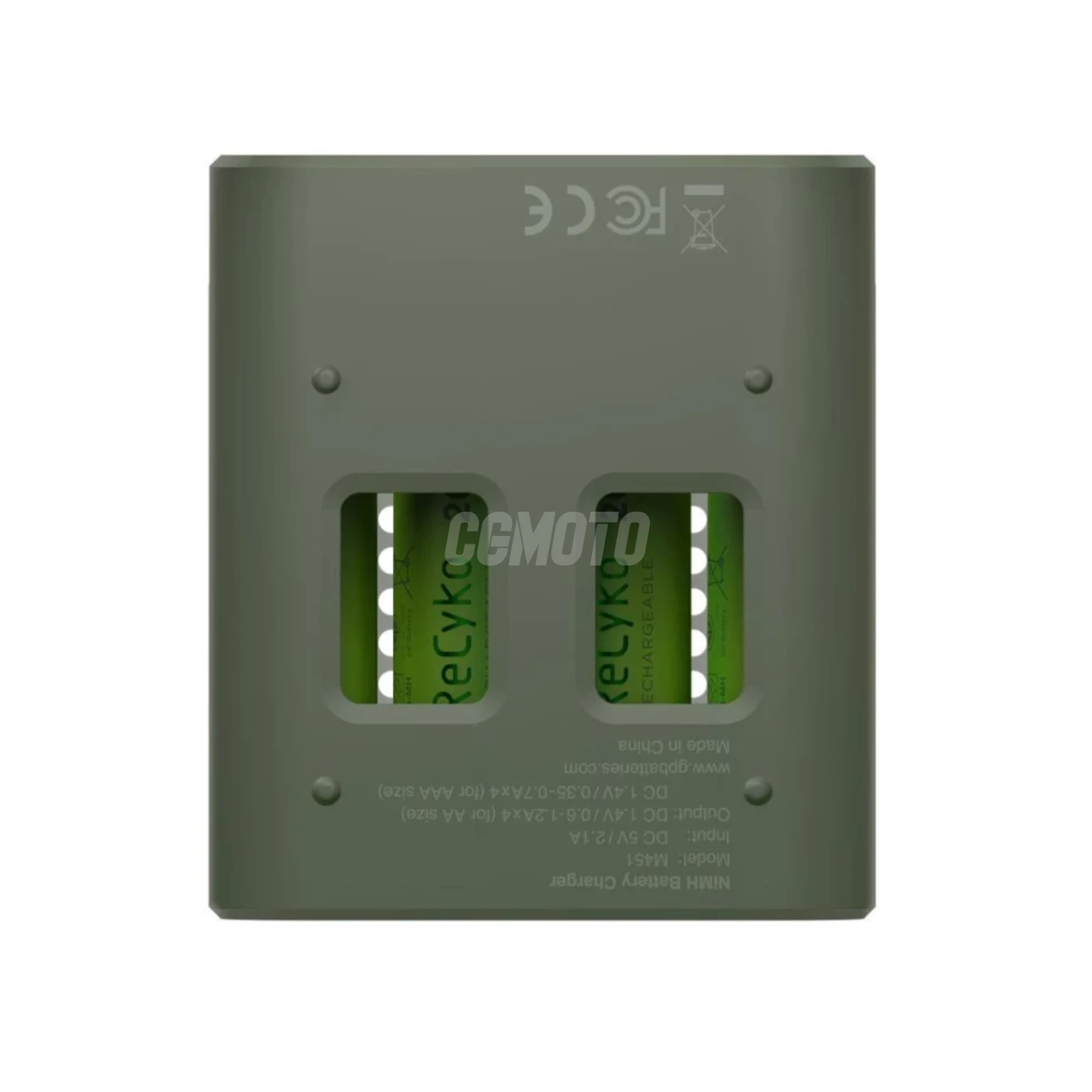Chargeur rapide 2-4 heures M451 USB + 4 accus AA  2600 mAh