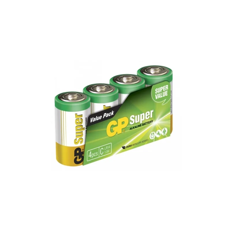 Film de 4 piles alcaline C / LR14 SUPER - 1,5V - GP Battery