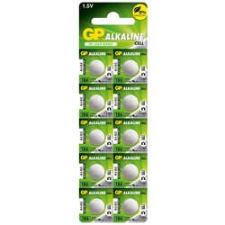 Blister de 10 piles GP 186 / LR43 / V12GA - 1,5V - GP Battery