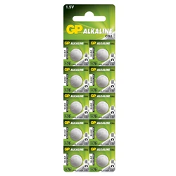 10 piles bouton alcaline GP A76 / LR44 / V13GA - 1,5V - GP Battery 10 piles bouton alcaline GP A76 / LR44 / V13GA - 1,5V - GP Battery