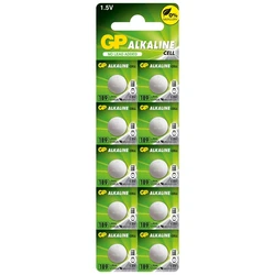 Blister de 10 piles GP 189 / LR54 / V10GA - 1,5V - GP Battery Blister de 10 piles GP 189 / LR54 / V10GA - 1,5V - GP Battery