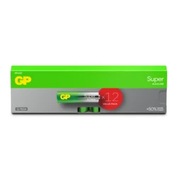 Blister de 12 piles alcaline AA / LR6 1.5 V SUPER - GP Battery