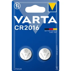 Varta CR2016 lithium x 2 piles (blister) Varta CR2016 lithium x 2 piles (blister)