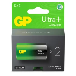 2 piles alcalines D 1,5 V Ultra Plus 2 piles alcalines D 1,5 V Ultra Plus