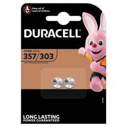Duracell argent 357-303/G13/SR44W x 2 piles