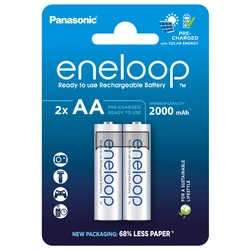 Panasonic Eneloop R6 AA 2000mAh x 2 piles rechargeables (blister)