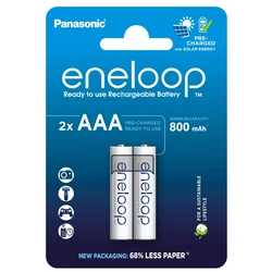 Panasonic Eneloop R03/AAA 800mAh x 2 piles rechargeables (blister) Panasonic Eneloop R03/AAA 800mAh x 2 piles rechargeables (blister)