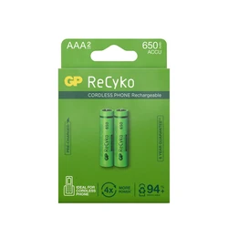 2 piles rechargeables NIMH AAA 1,2 V Recyko 650 mAh
