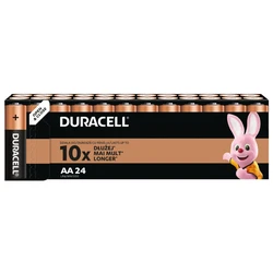 Duracell Basic LR6 AA x 24 piles alcalines (carton) Duracell Basic LR6 AA x 24 piles alcalines (carton)
